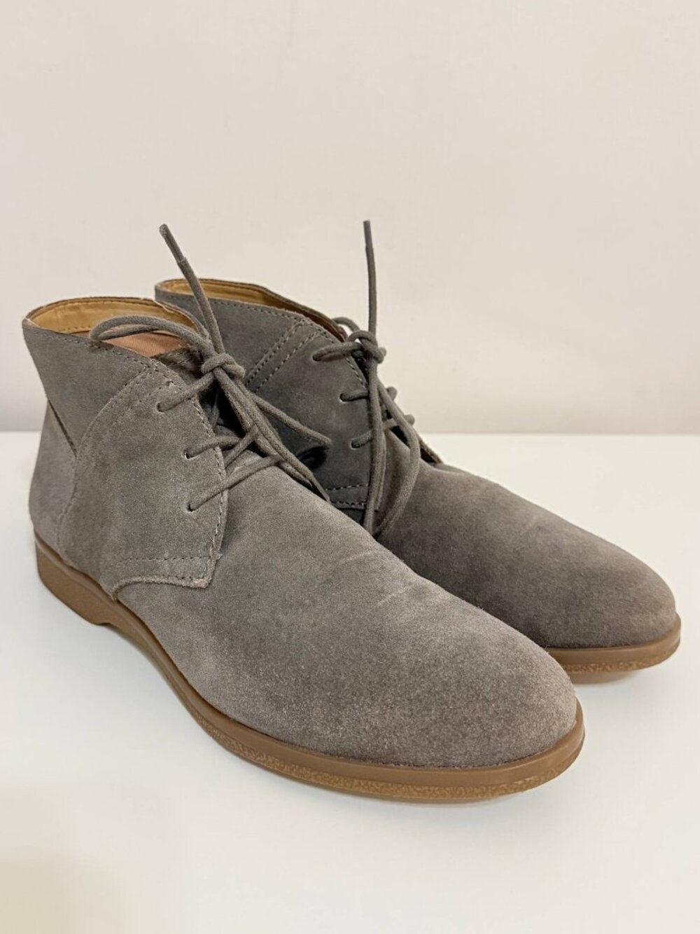 Franco Sarto - Percy Gray Suede Leather Chukka Ankle Boots - Women's Size 7.5